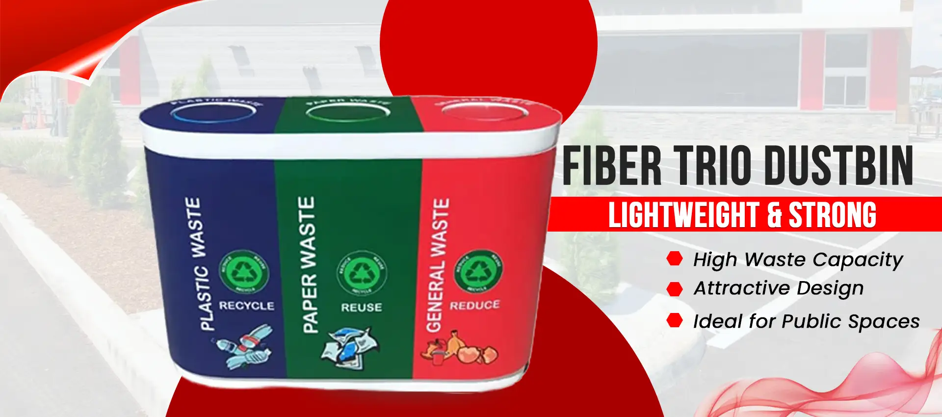 Fiber Trio Dustbin