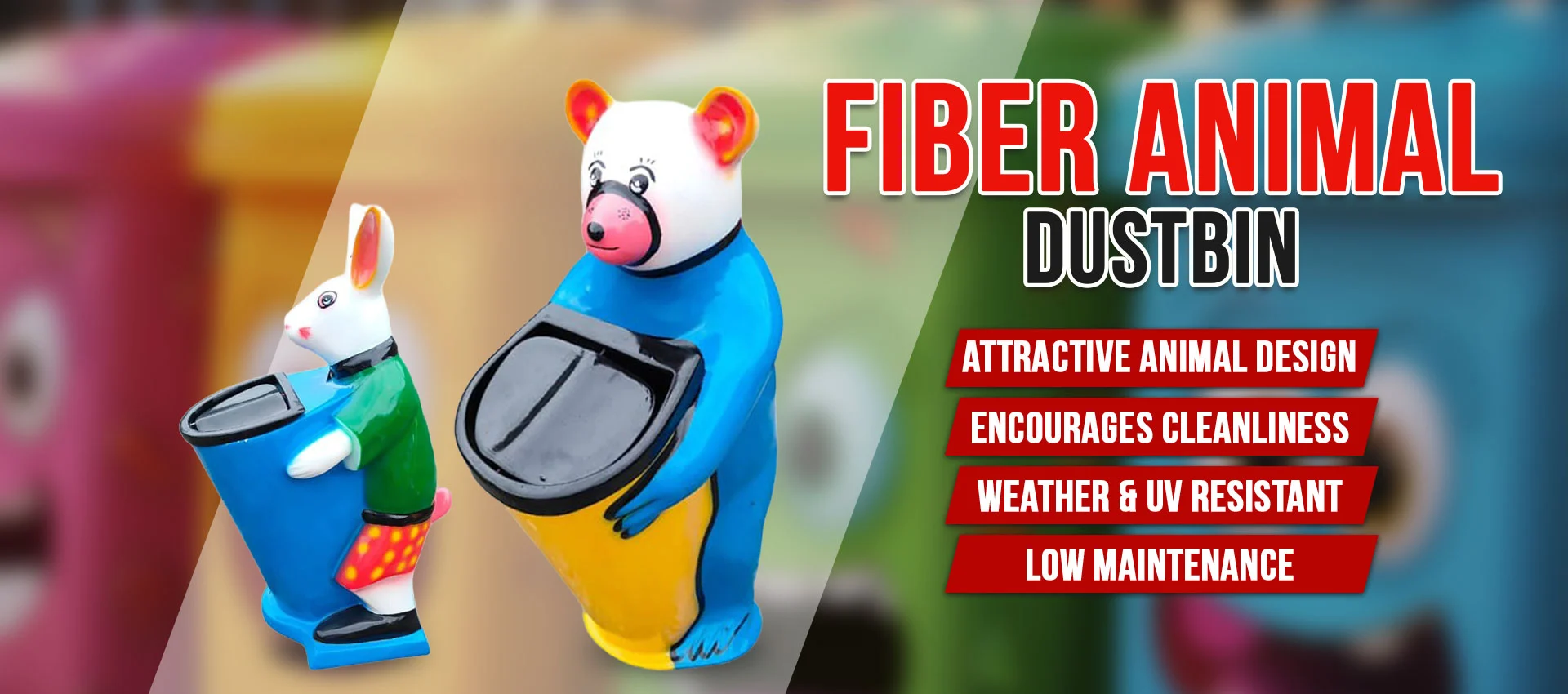 Fiber Animal Dustbin