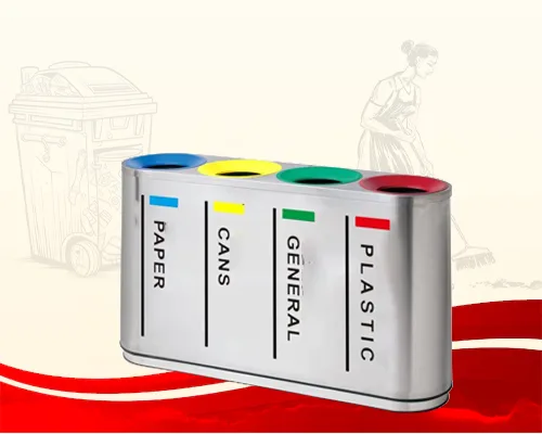 Stainless Steel Quattro Dustbin