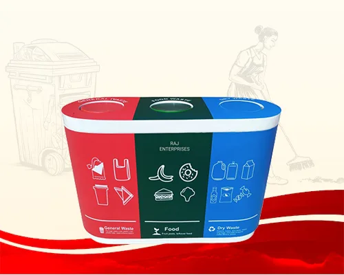 Stainless Steel Trio Dustbin