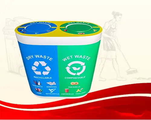 Fiber Duo Dustbin
